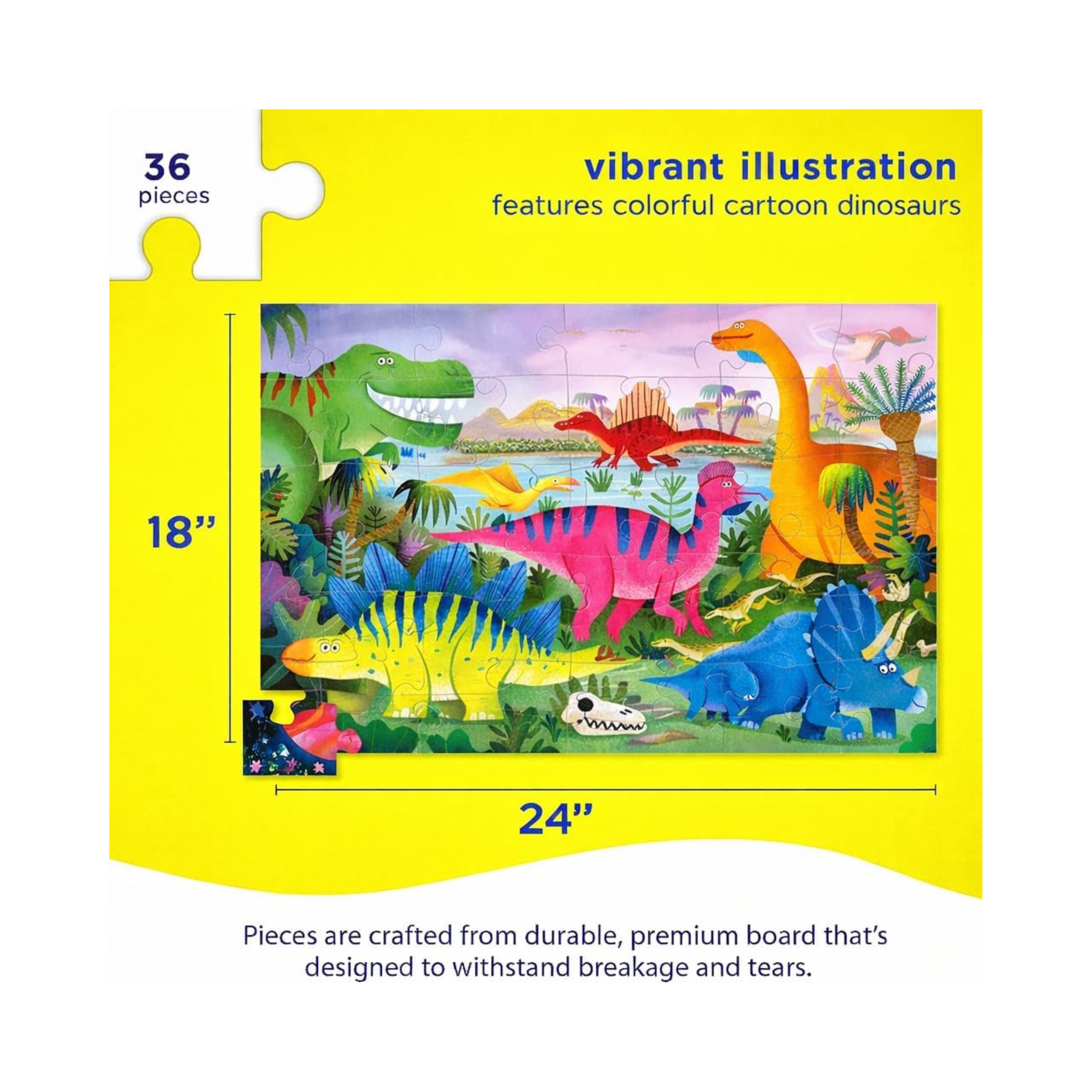 Crocodile Creek Jigsaw Floor Puzzle - Dino Land