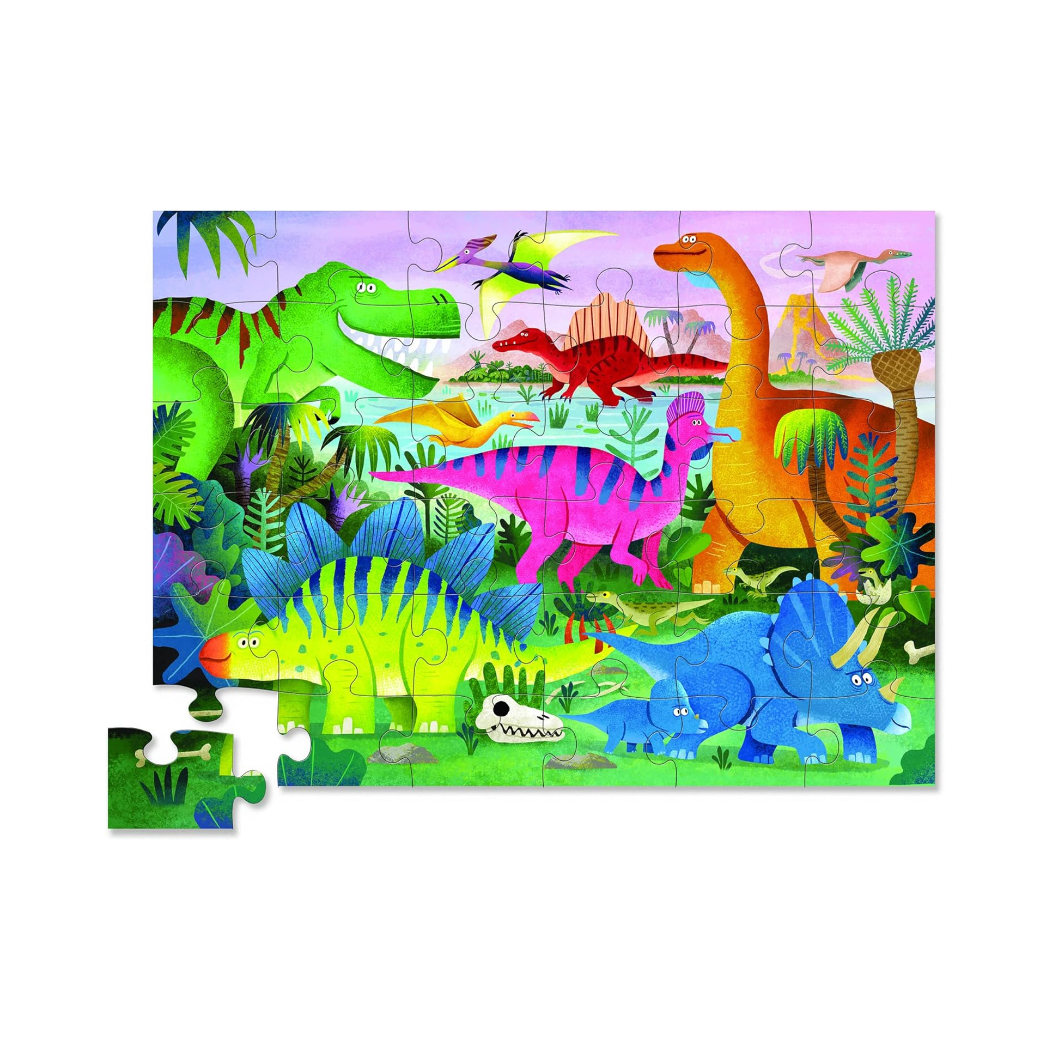 Crocodile Creek Jigsaw Floor Puzzle - Dino Land