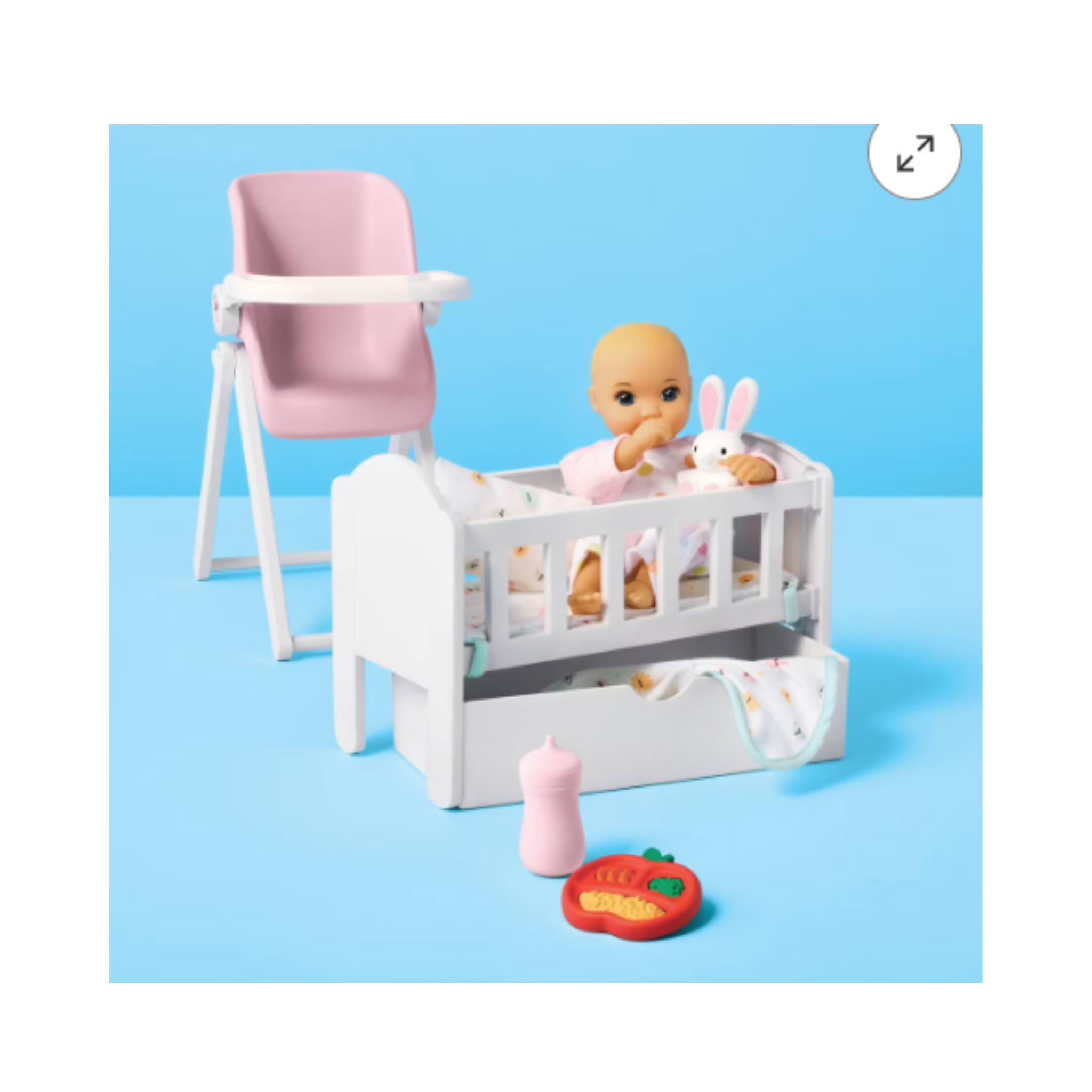 Little Baby Doll Set - Blonde Hair + Blue Eyes - Gigglescape