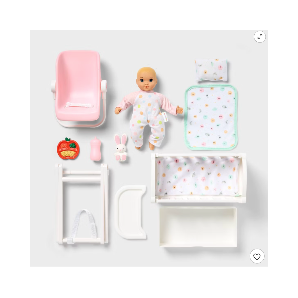 Little Baby Doll Set - Blonde Hair + Blue Eyes - Gigglescape