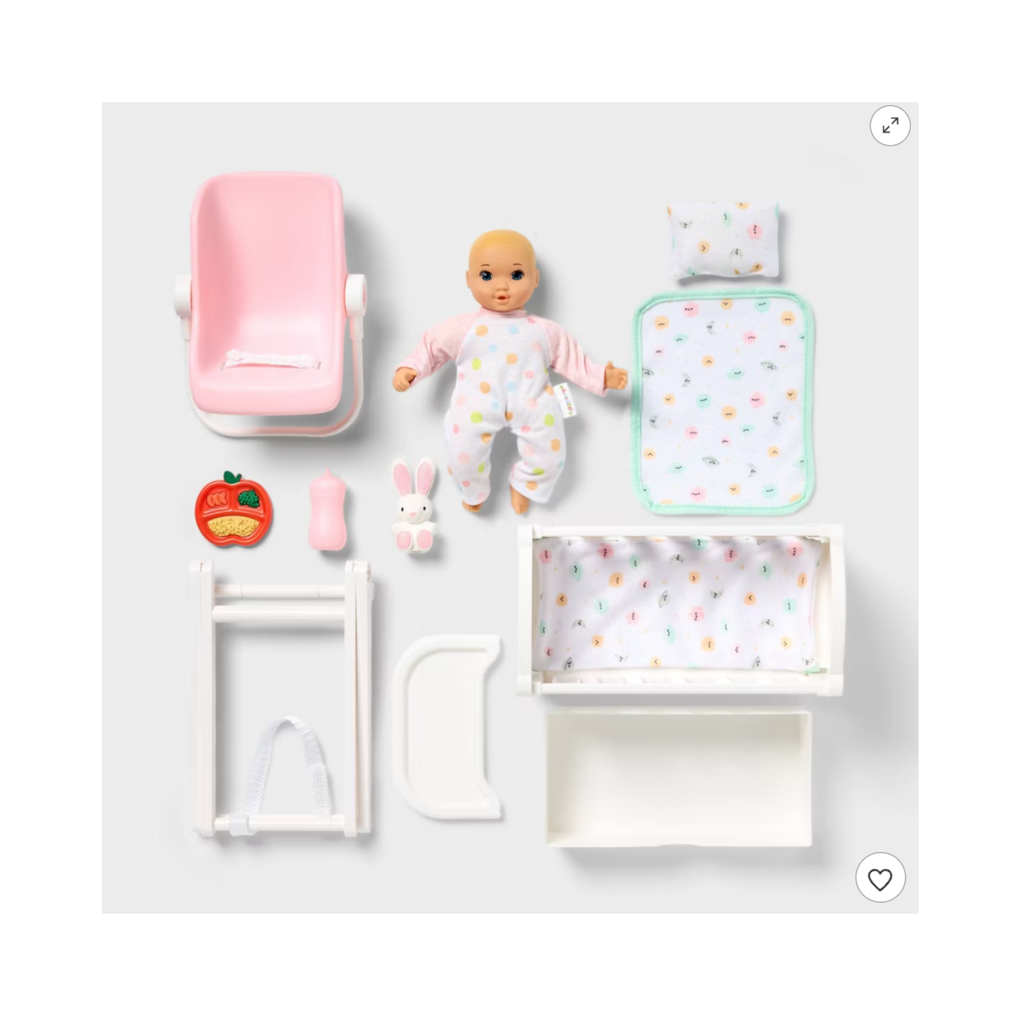 Little Baby Doll Set - Blonde Hair + Blue Eyes - Gigglescape