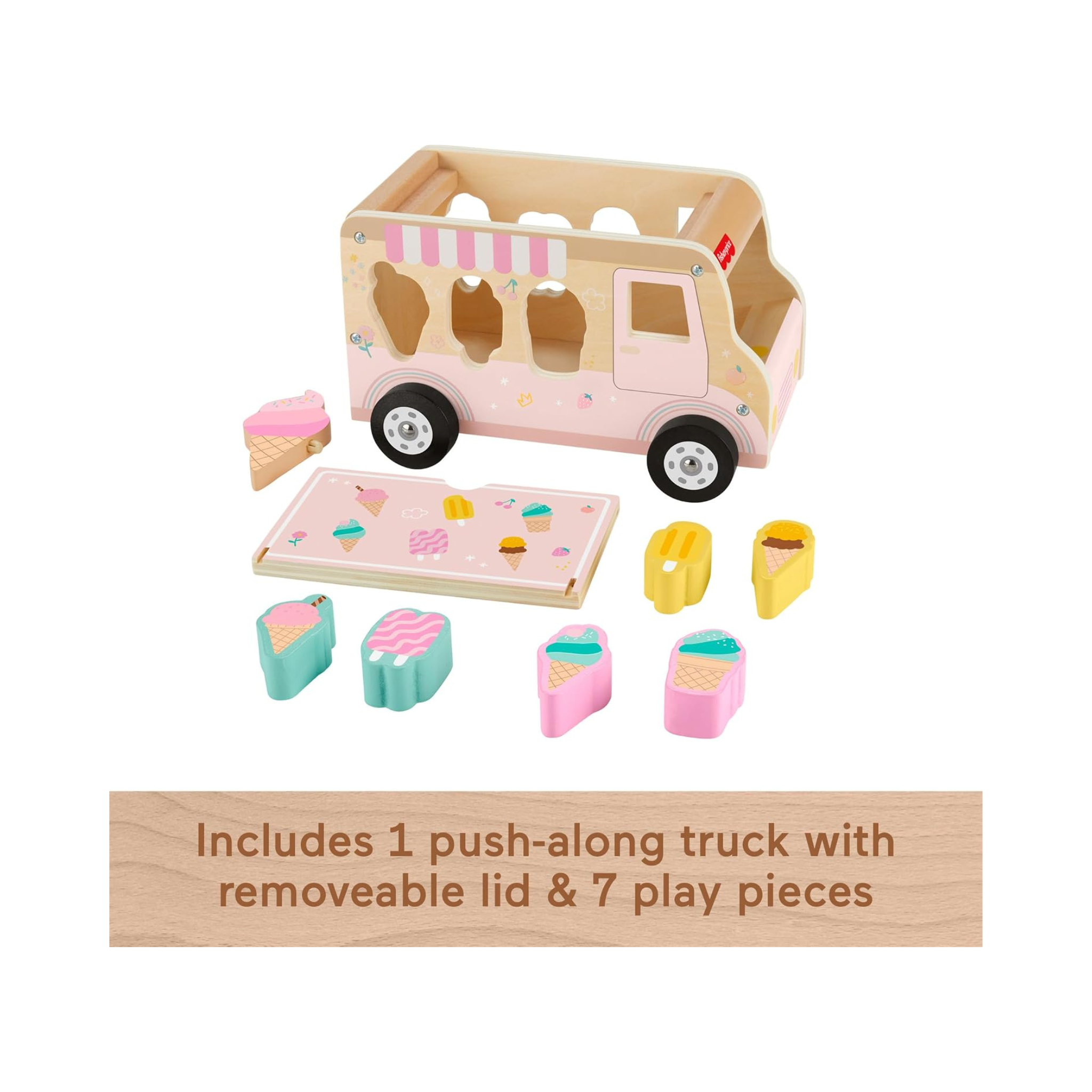 Wooden Ice Cream Shape Sorting - Fisher Price