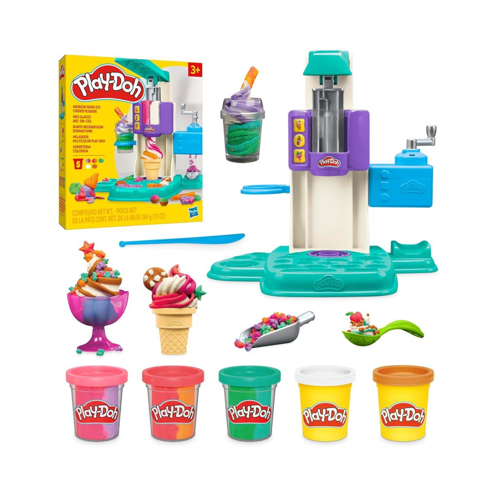 Rainbow Swirl Ice Cream Playset - Play-Doh
