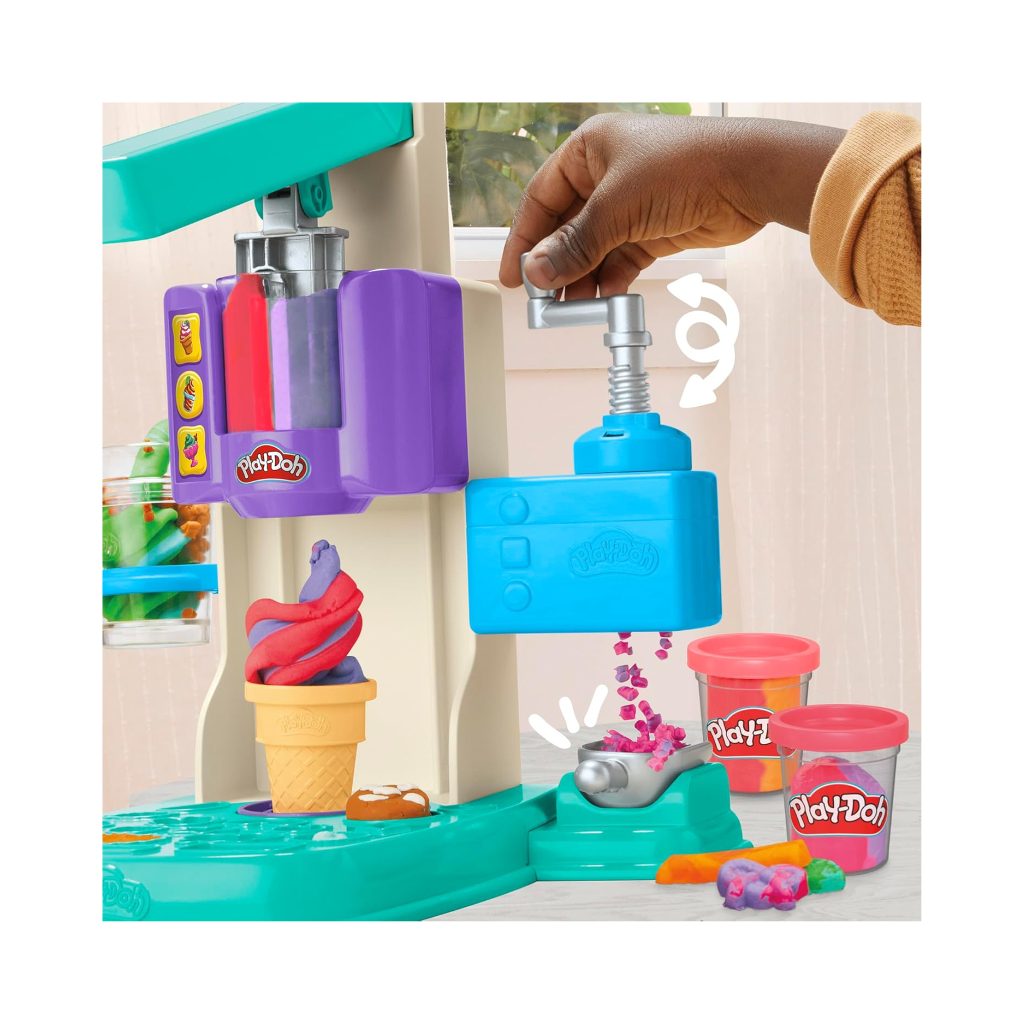 Rainbow Swirl Ice Cream Playset - Play-Doh